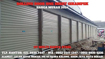 GAMBAR, DAFTAR, HARGA, ROLLING DOOR ONE SHEET, SOLID, FULL PERFORATED, PER METER, MURAH, CIKAMPEK, TERBARU, 2024