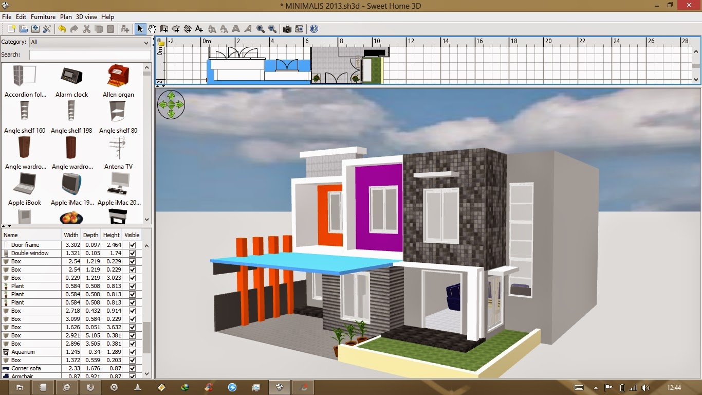 Rizal AMD RVH Cara membuat desain rumah 3D  dengan Sweet 