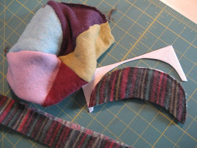 newsboy cap tutorial. recycled wool newsboy cap from