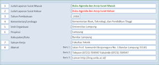 Aplikasi Excel Agenda dan Arsip Surat versi 2