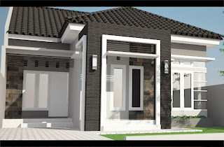 Cat Rumah Minimalis warna abu dan putih 