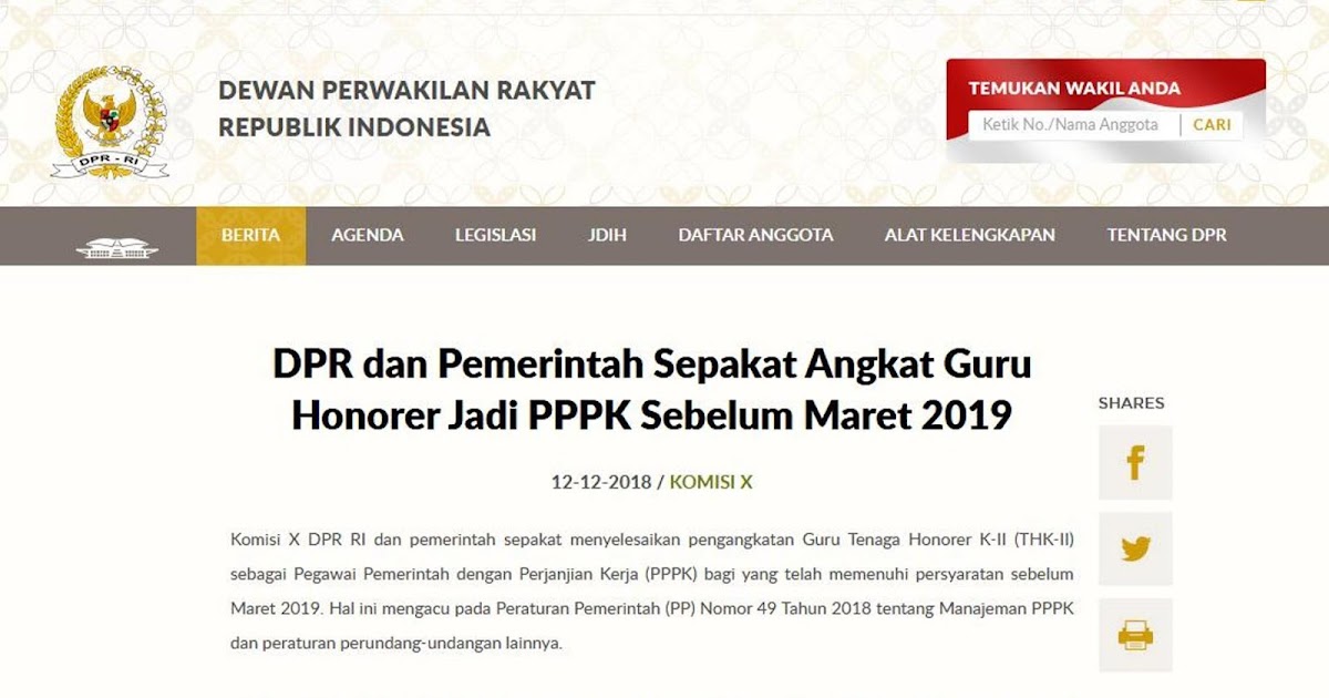 Syarat Pendaftaran PPPK Honorer K2 Peraturan Pemerintah (PP) No 49