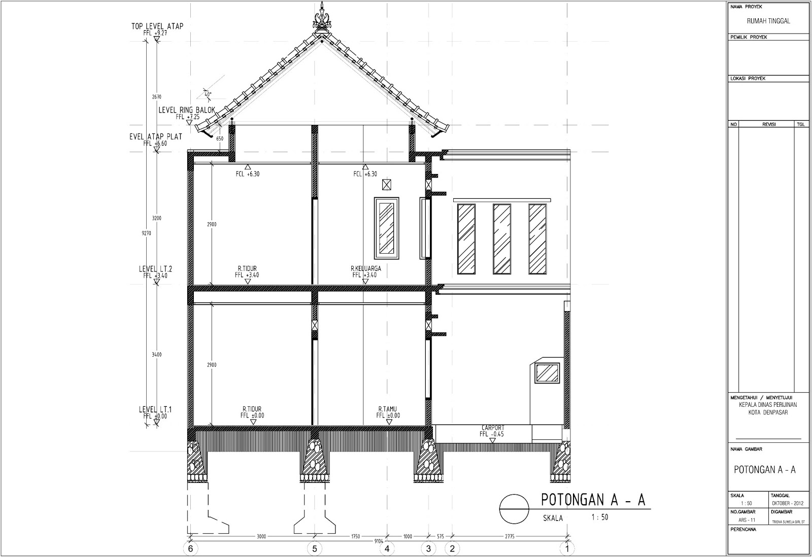 Belajar ilmu apa saja: Contoh Gambar IMB Rumah Tinggal 