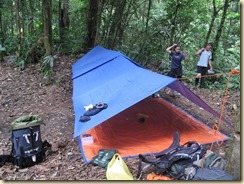 flysheet and groundsheet camp
