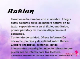 significado del nombre Hutlen