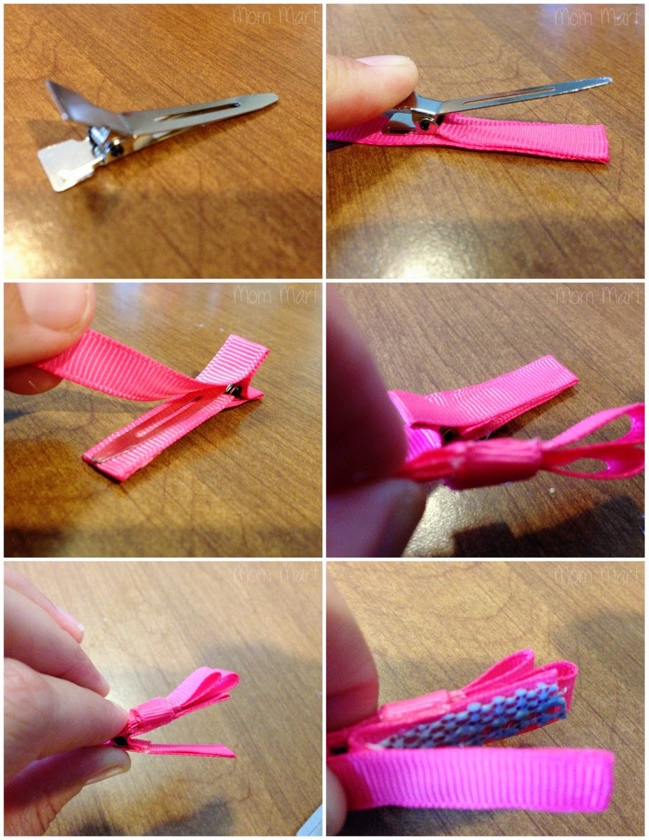 How to make bow for hair clip