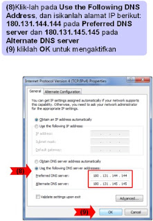 Blokir Konten Negatif Menggunakan DNS Nawala Project