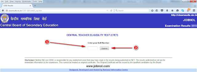 cbseresults ctet results jobnol