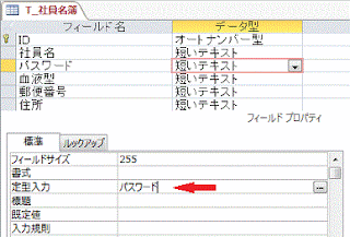 定型入力プロパティ