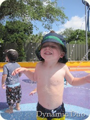 gus happy in the water