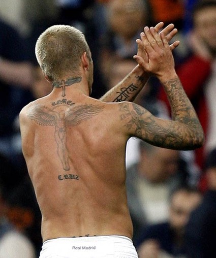 tatuaje maya. tatuajes en hebreo. Los Tatuajes de David Beckham molestan a Victoria 