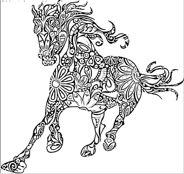 Download The Holiday Site: Coloring Pages of Horse Mandala Free and Downloadable