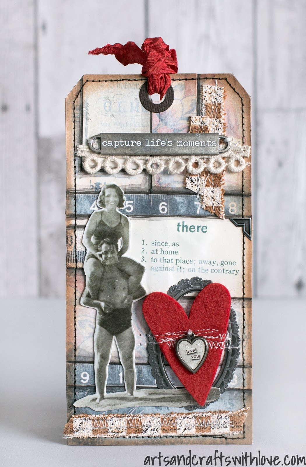 Cardmaking: February tag in series '12 Tags of 2015'