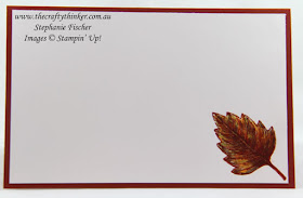Vintage Leaves, Masculine card, Awesomely Artistic, Emboss Resist, #thecraftythinker, Stampin' Up Australia Demonstrator, Stephanie Fischer, Sydney NSW