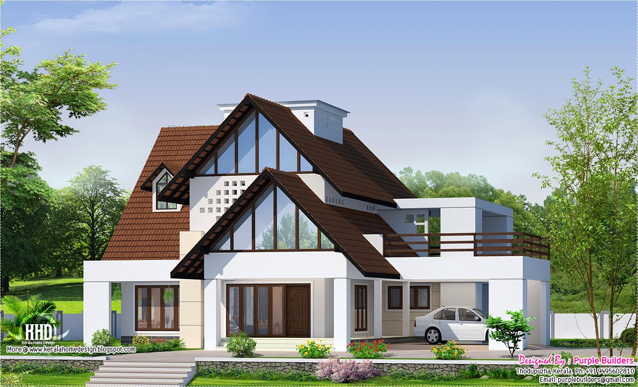  Two  storey  house  has a total area of 2738 Sq feet Kerala  