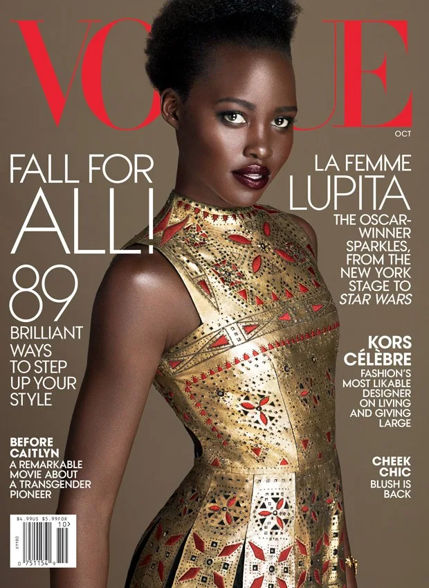 Lupita Nyong'o is glamorous for Vogue US October 2015