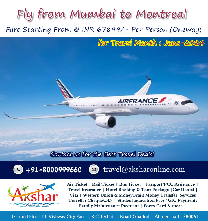🌟 Unbeatable Travel Deal Alert! 🌟  ✈️ Dreaming of exploring Montreal from Mumbai? Your journey starts here! Fly from Mumbai to Montreal with fares starting from just @ 67899/- per person (Oneway).  📱 For the best domestic and international deals, Call/WhatsApp now at +91-8000999660. Don't miss out on this incredible offer!  🌍 #TravelDeals #MumbaiToMontreal #FlightOffers #ExploreTheWorld, Discover unbeatable flight fares from Mumbai to Montreal, starting from just 67899/- per person (Oneway)! Whether you're planning a domestic getaway or an international adventure, don't miss out on our exclusive deals. Call/WhatsApp now at +91-8000999660 to grab the best offers on both domestic and international travel!