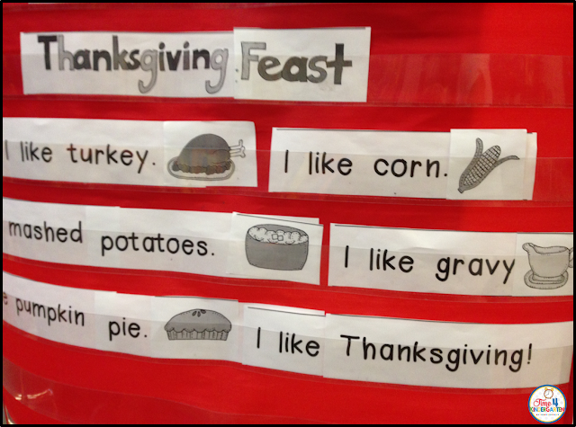 Turkey Feast Poem for the pocket Chart and Emergent Reader
