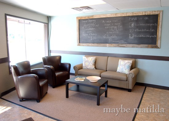Chiropractic Office waiting room