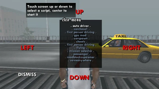 GTA San Andreas Cleo Cheat Menu Scripts For Android