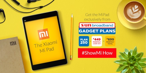 Xiaomi Mi Pad exclusively from Sun Broadband