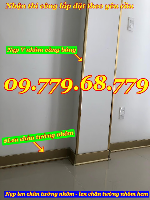 nẹp nhôm len chân tường