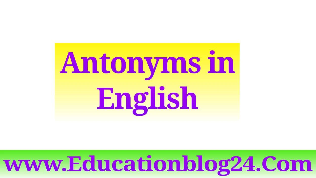 Antonyms in English