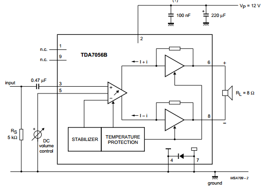 5W mono audio amplifier