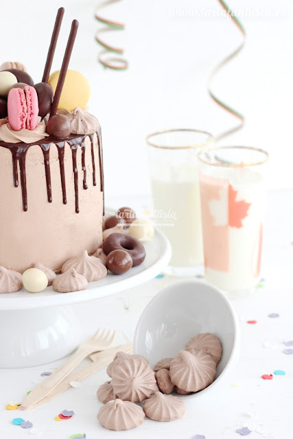 como hacer un Drip Cake de Nutella