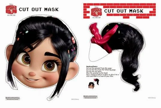 Vanellope Free Printable Mask. 