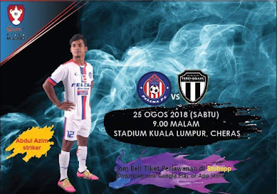 Live Streaming FELCRA FC vs Terengganu Piala Malaysia 25.8.2018