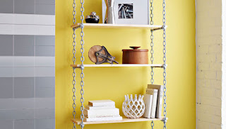 DIY Industrial Shelves hambalan dari bahan rantai besi