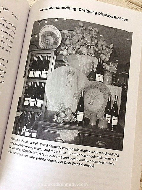 Visual Merchandising photo by Debi Ward Kennedy appears in the new Specialty Shop Retailing book by author Carol Schroeder published 2018