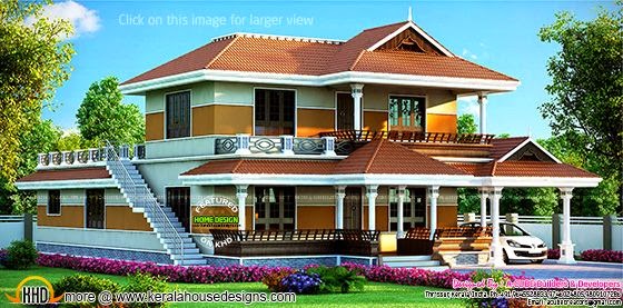 Kerala style beautiful house