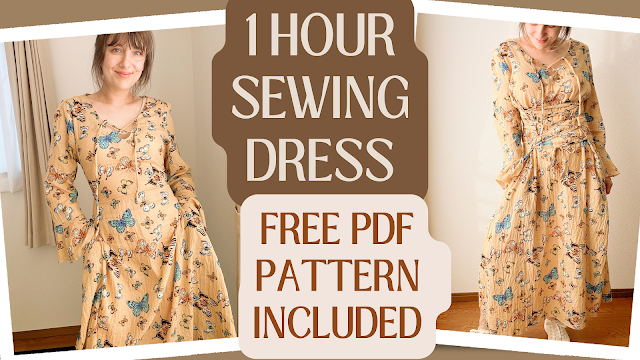 How to Sew a Flounce Sleeve Slip Dress with a Free PDF Pattern | Sewing for Beginners