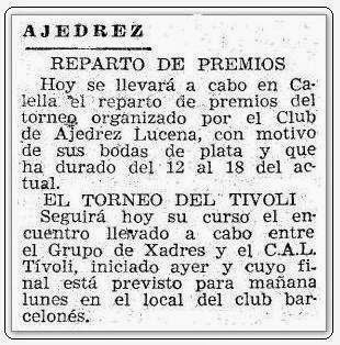 Recorte de prensa del periódico Mundo Deportivo de 19 de agosto de 1951 sobre el Match Internacional de Ajedrez Interclubs