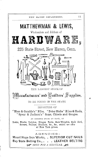 Matthewman & Lewis New Haven Directory Advertisement