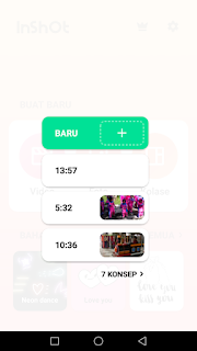 Cara edit video membuat proyek baru menggunakan aplikasi Inshot di Android