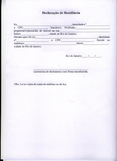 declaração de residencia para filho