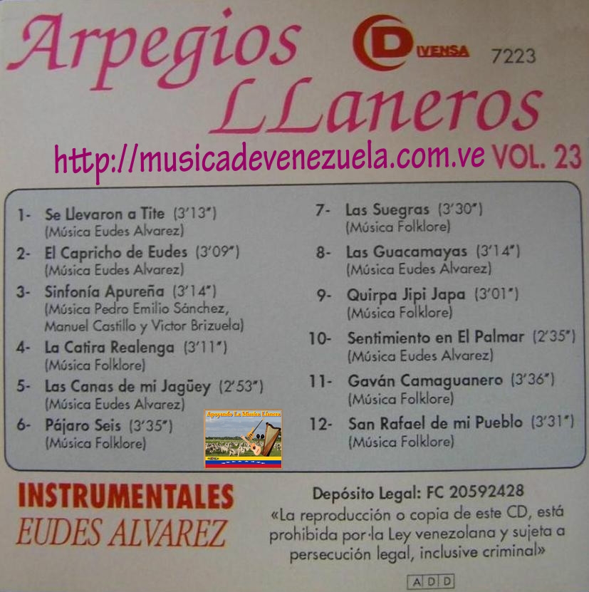 Apoyando La Musica Llanera: Eudes Alvarez - Arpegios Llaneros