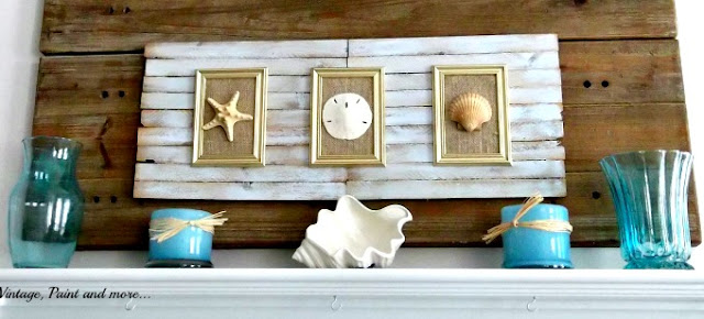 Vintage, Paint and more... beach inspired wall art made from shims