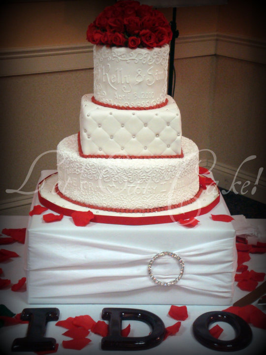 Red And White Wedding Cakes