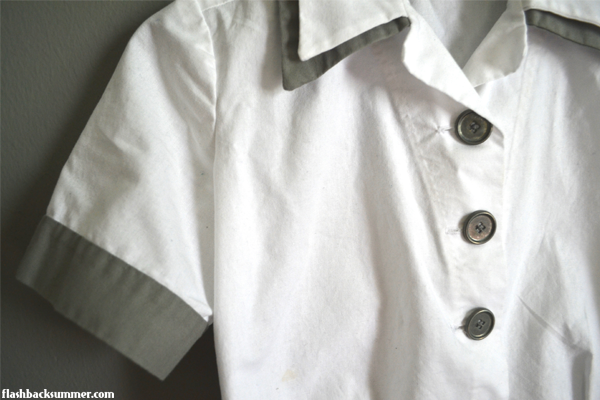 Flashback Summer: 1940s White button down blouses - vintage button up shirt