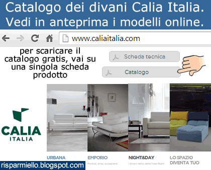 catalogo divani calia italia