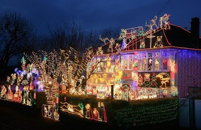 Christmas lights house