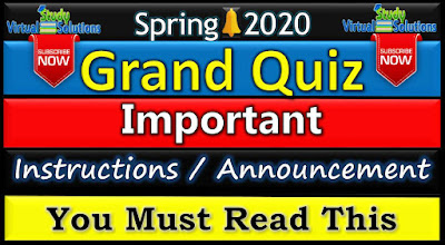 Important Instructions About Grand Quiz