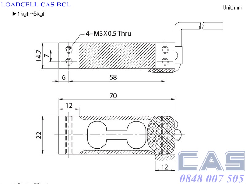 Loadcell-Cas-BCL-1-5kg