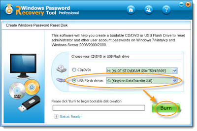 burn windows 8 password reset disk