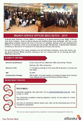Al Baraka Bank Jobs 2022 for Branch Service Officer 