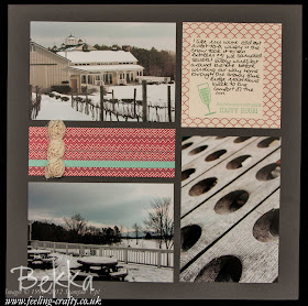 Chilled Wine Scrapbook Page featuring the More Amore Speciality Papers by UK based Stampin' Up! Demonstrator Bekka Prideaux - check her blog each Saturday for Scrapbooking Ideas